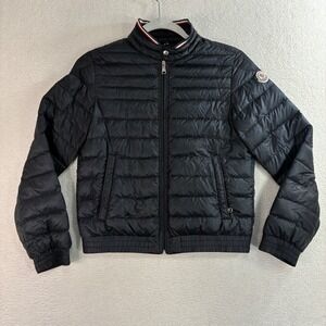 Moncler Goose Down Puffer Jacket Kid 12 Yrs Black Garin Giubbotto Quilted Luxury